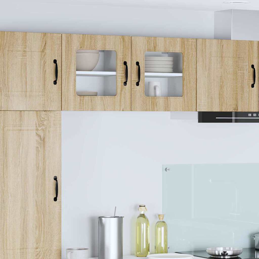 Kitchen Wall Cabinet with Door 2 pcs Sonoma Oak 40 x 31 x 40 cm